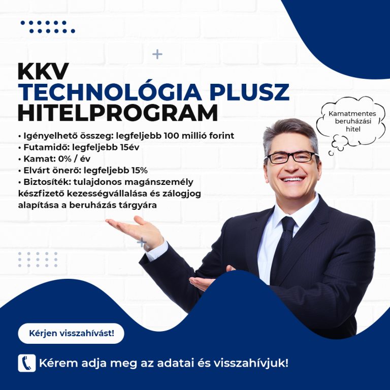 KKV Technológia Plusz Hitelprogram